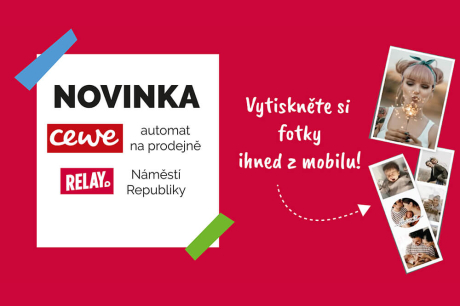 Vytiskněte si fotky přímo z mobilu na prodejně Relay Náměstí Republiky!